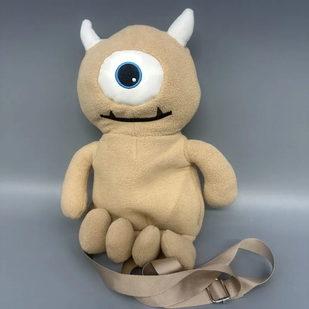 RARE Disney Pixar Monsters Inc Little Mikey Plush Purse Zip Bag Spirit Halloween